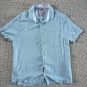 Casual Blue Button-Down Shirt